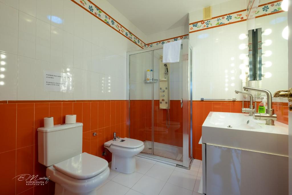 A bathroom at Apartamentos Mérida Center