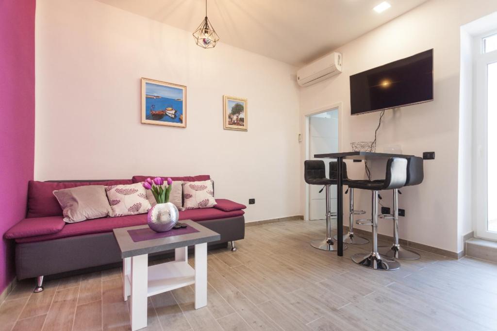 TV a/nebo společenská místnost v ubytování Apartment Toni