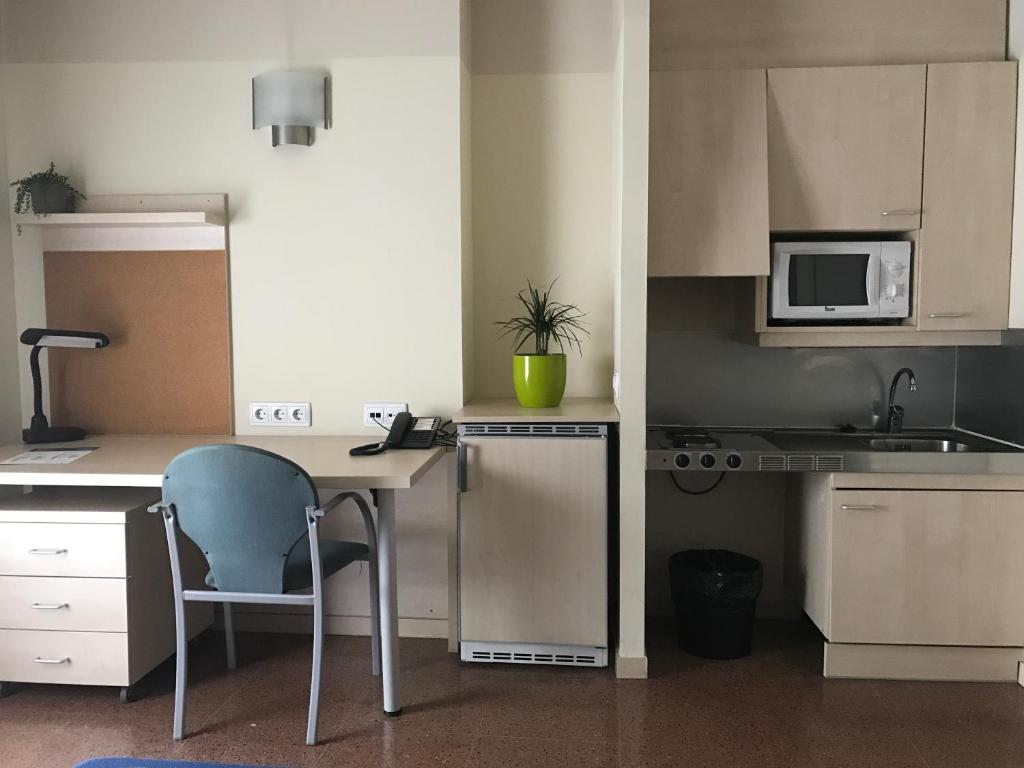 Kuchyň nebo kuchyňský kout v ubytování Residencia Universitaria Resa Blas De Otero