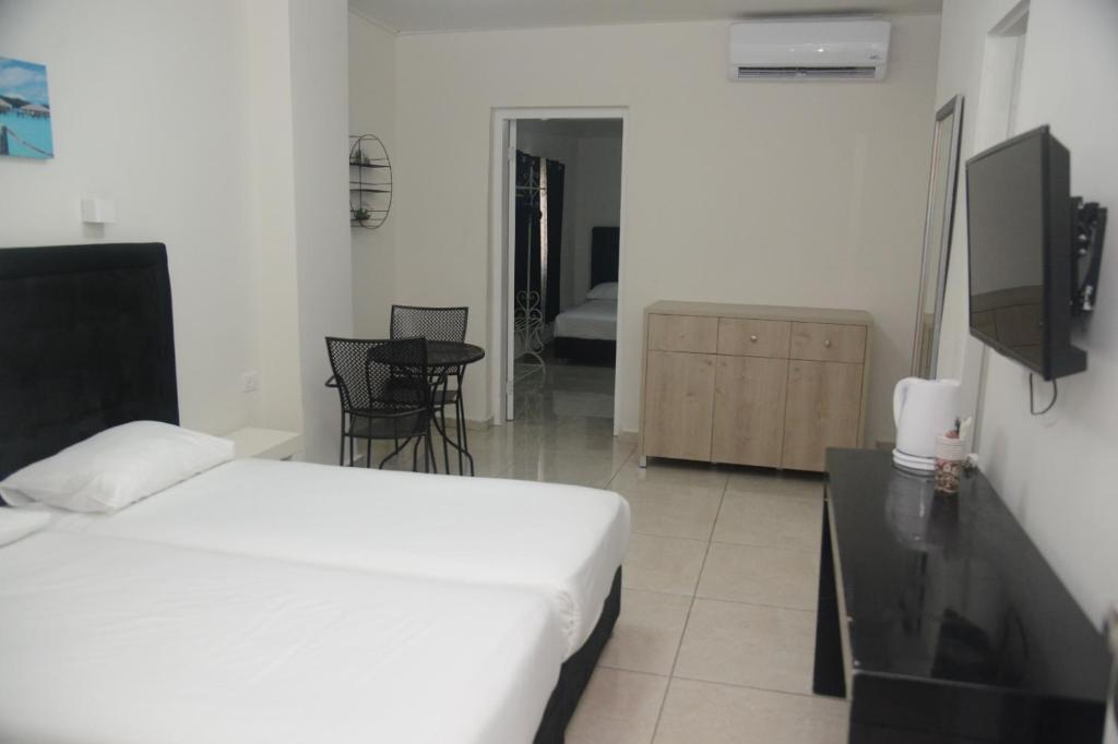 TV a/nebo společenská místnost v ubytování Hotel Maman