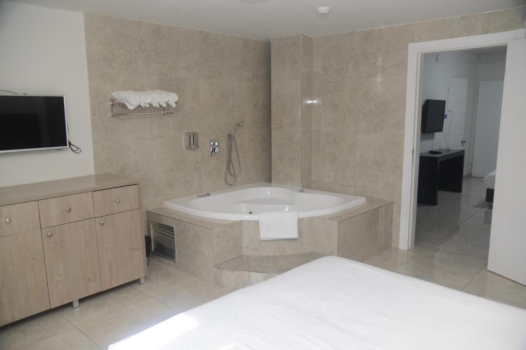 Koupelna v ubytování Hotel Maman