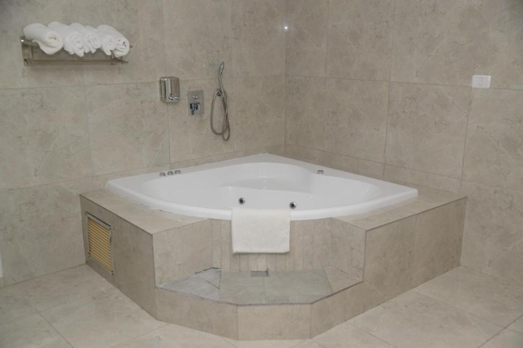 Koupelna v ubytování Hotel Maman