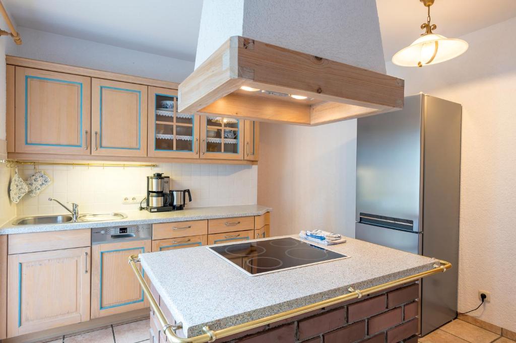 Kuchyň nebo kuchyňský kout v ubytování Landhaus Almrausch