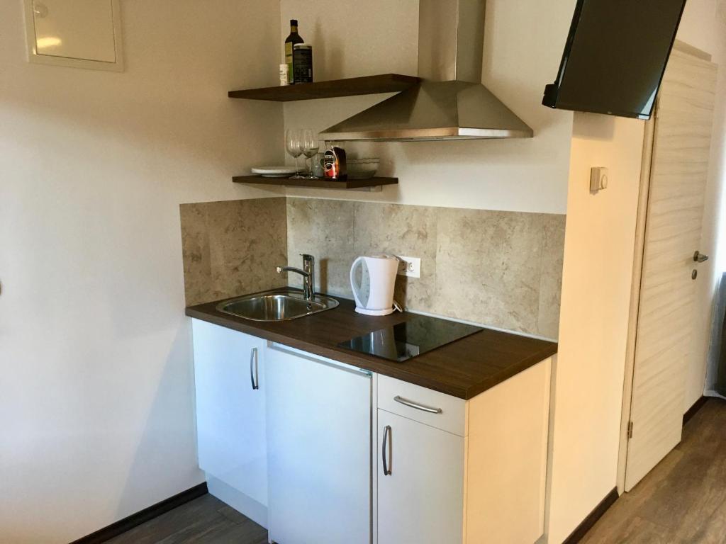 Kuchyň nebo kuchyňský kout v ubytování Stay Apartments Bled