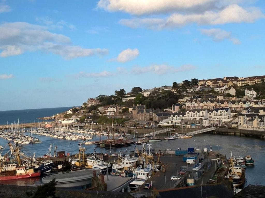 um grupo de barcos ancorados num porto em Hidden Treasure em Brixham