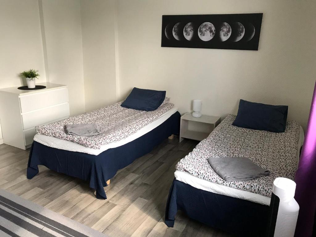 Postel nebo postele na pokoji v ubytování Gävle Bed & Breakfast