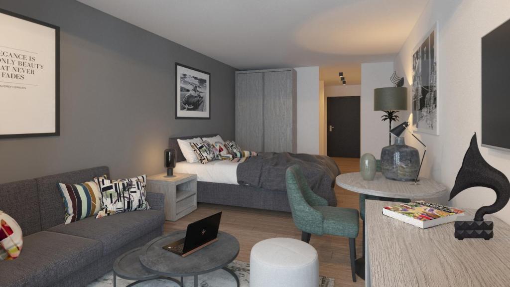 Posezení v ubytování COSMOPOLITAN APARTMENTS Zürich Seefeld