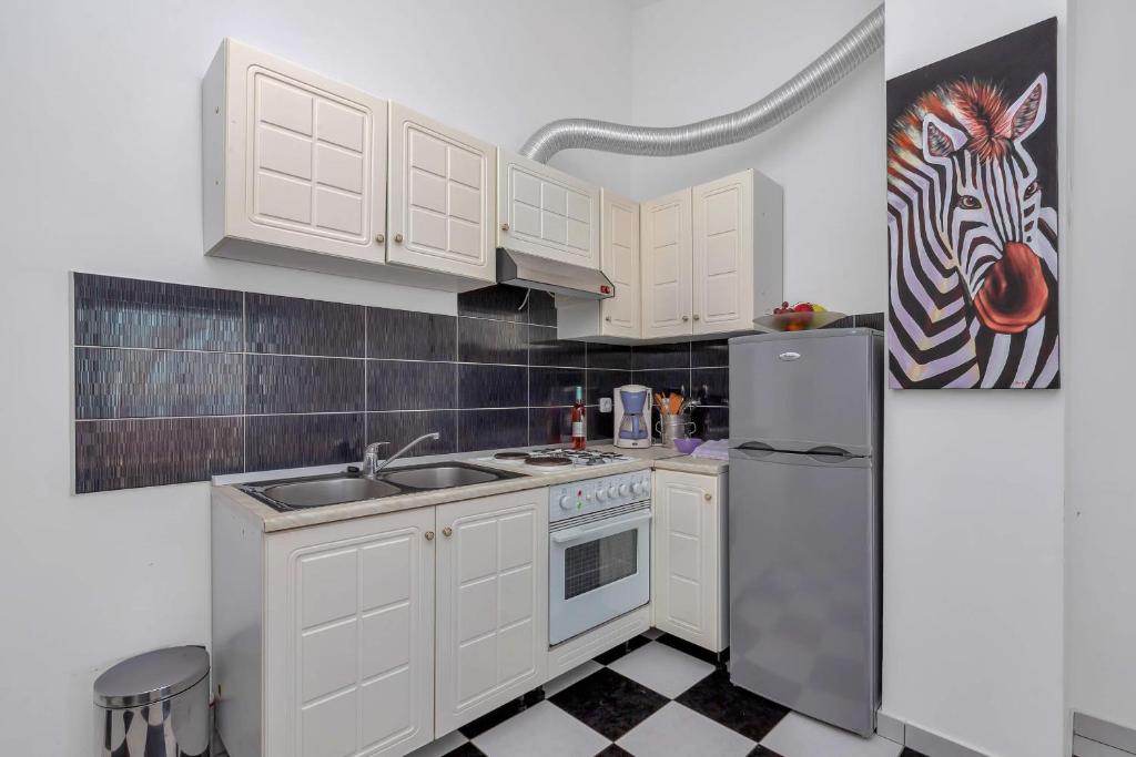 Kuchyň nebo kuchyňský kout v ubytování Apartments Vele