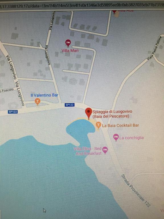 un computer portatile con mappa della spiaggia di La Conchiglia a Taranto