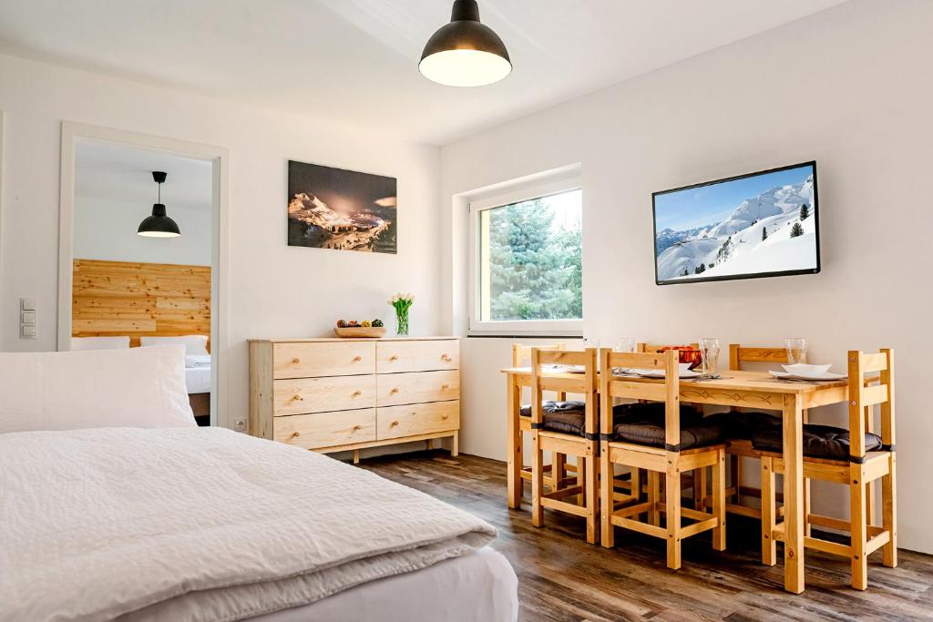 Posteľ alebo postele v izbe v ubytovaní Fischer Ferienhaus