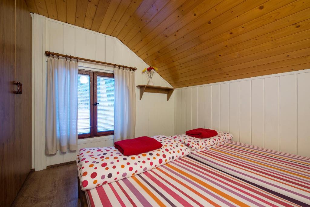 Postel nebo postele na pokoji v ubytování Chata Borik
