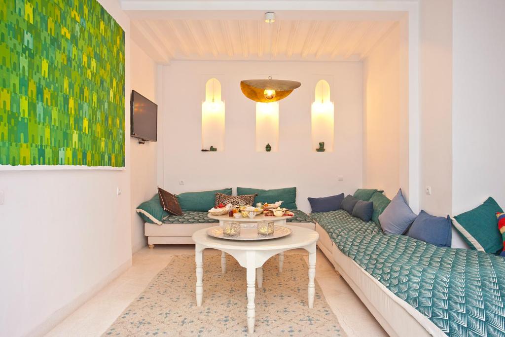 Posezení v ubytování Riad AL RIAD