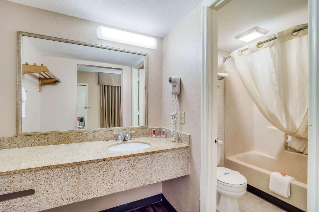 Koupelna v ubytování Econo Lodge