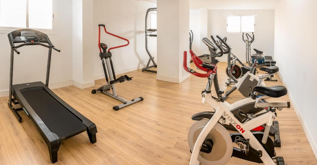 Fitness centrum a/nebo fitness zařízení v ubytování Hotel Olympus