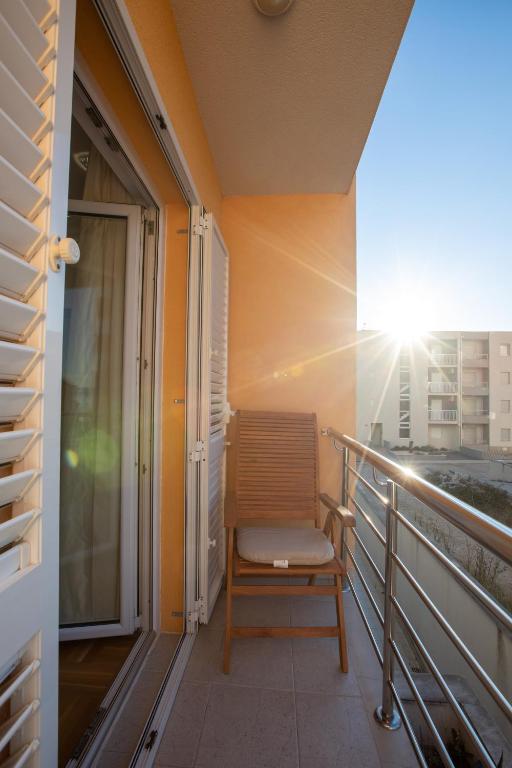 Balkón alebo terasa v ubytovaní Luxury apartman SKY with sea view and whirlpool