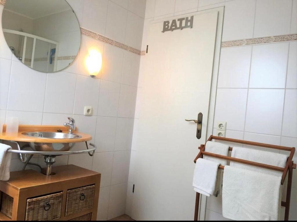 Koupelna v ubytování Ferienwohnung Nr. 1 - Südstrand
