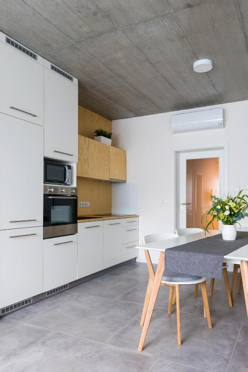 Kuchyň nebo kuchyňský kout v ubytování Residence Trafick