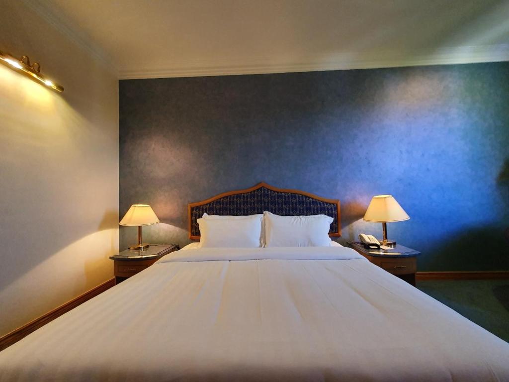 Кровать или кровати в номере Parkview Hotel