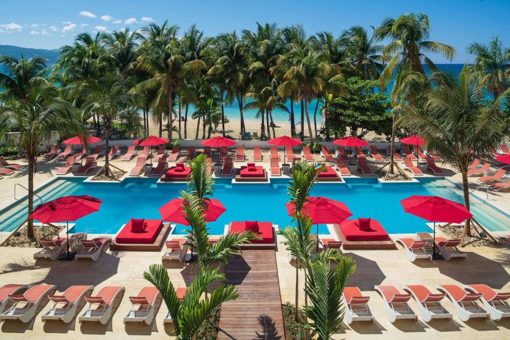 a view of the pool at the resort at S Hotel Montego Bay - Luxury Boutique All-Inclusive Hotel in Montego Bay