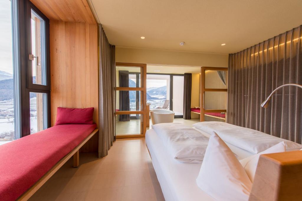 Postel nebo postele na pokoji v ubytování Bio Hotel Panorama