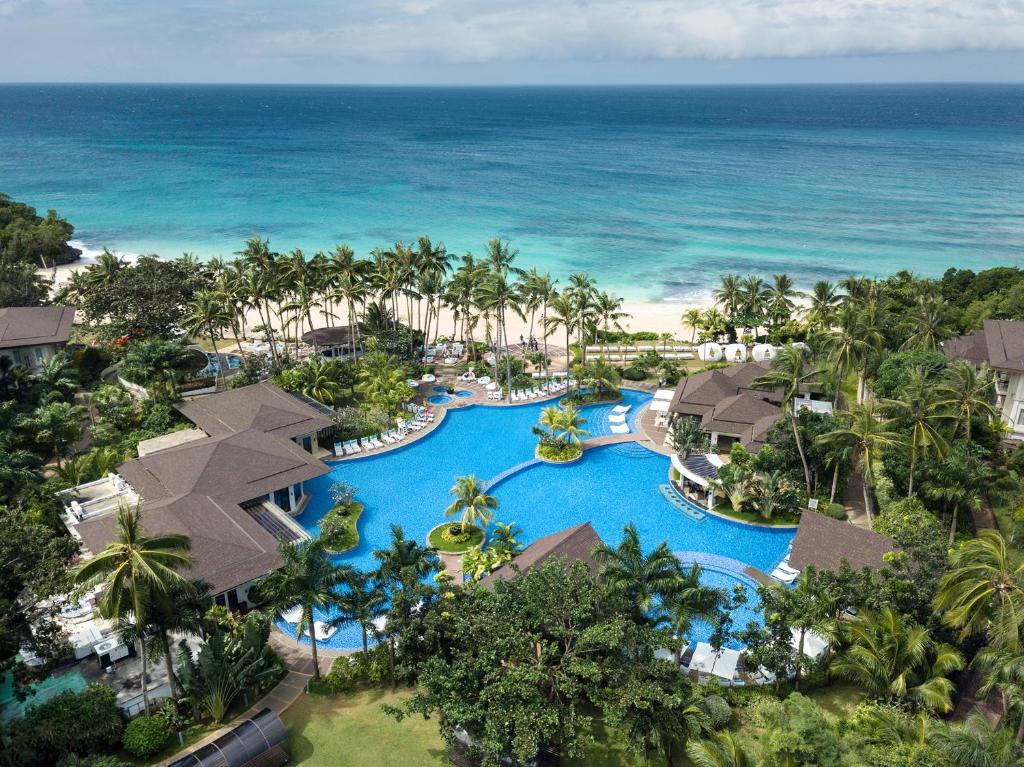 an aerial view of the resort and the ocean at Movenpick Resort & Spa Boracay in Boracay