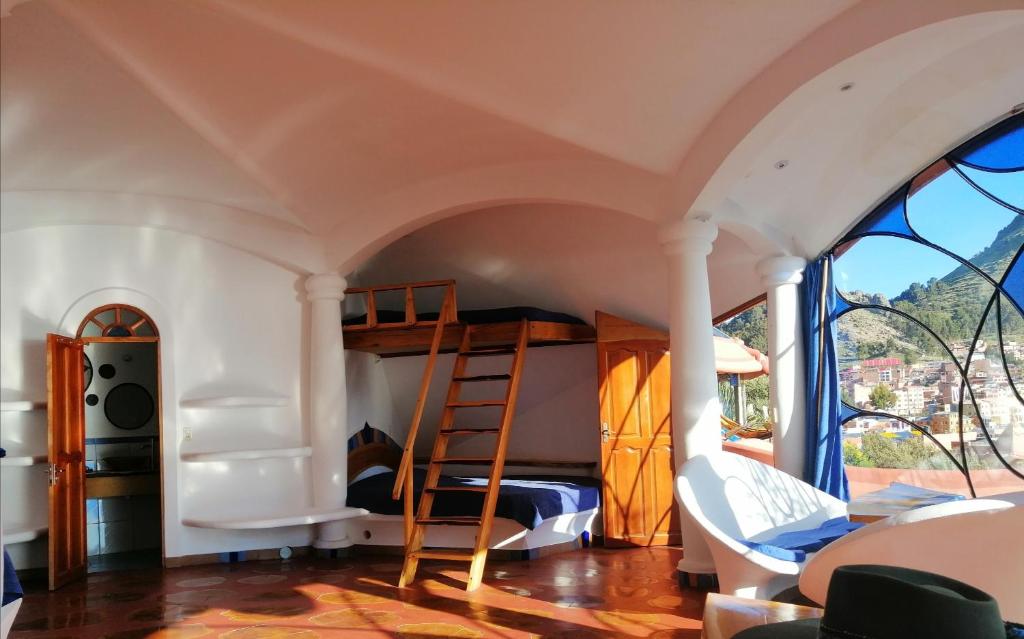 Posezení v ubytování Hostal Las Olas