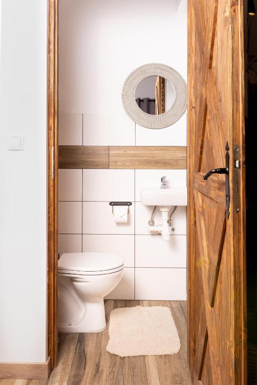 Kúpeľňa v ubytovaní Pod Mazurskim Niebem boho