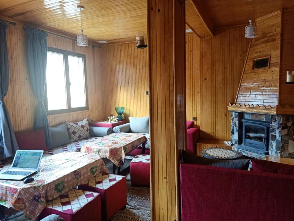 Posezení v ubytování Atlas Chalet Armed