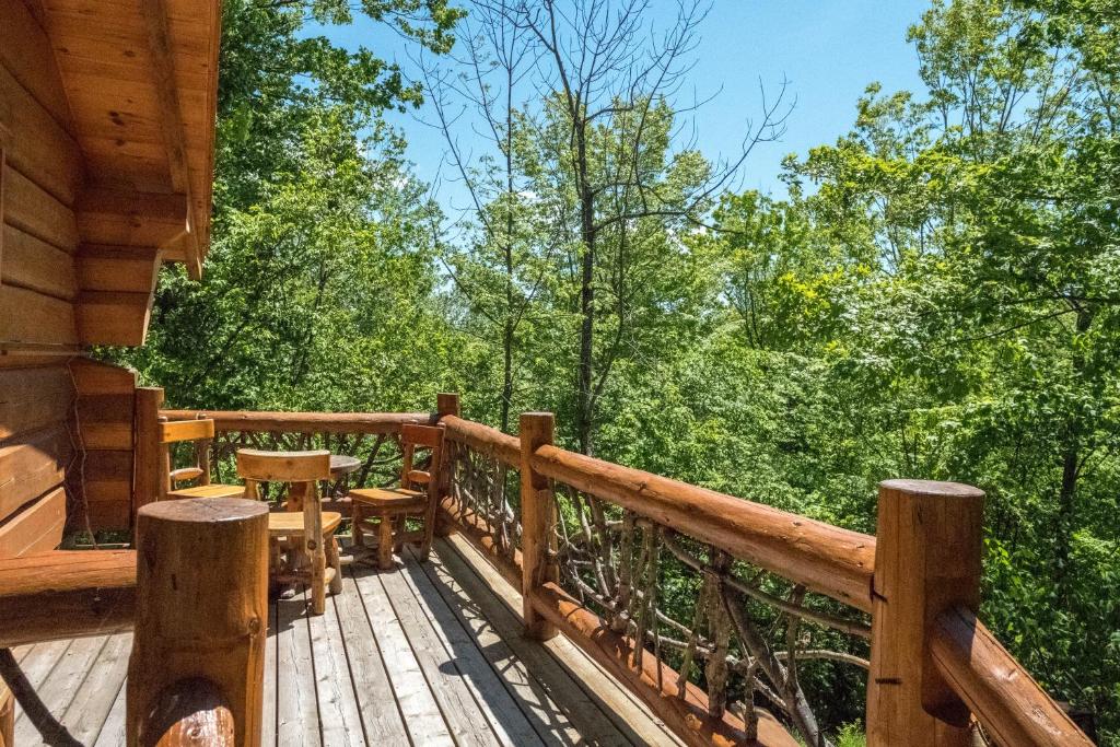 Uma varanda ou terraço em Parc Omega