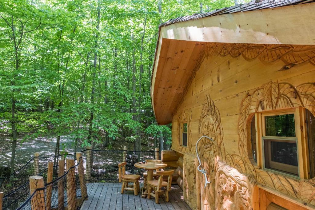 Um jardim no exterior de Parc Omega