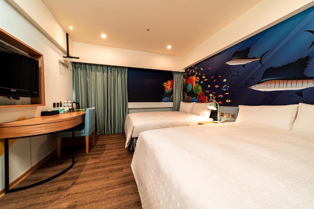 Fish Hotel Kaohsiung - Habitación Triple De Lujo