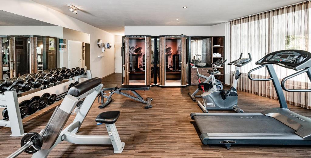Fitness centrum a/nebo fitness zařízení v ubytování Hotel Saltauserhof