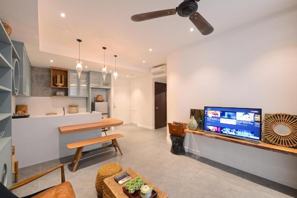 Kuchyň nebo kuchyňský kout v ubytování S Lux Apartment