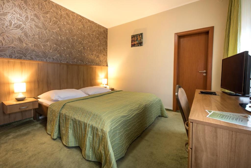 Postel nebo postele na pokoji v ubytování Hotel Slovan