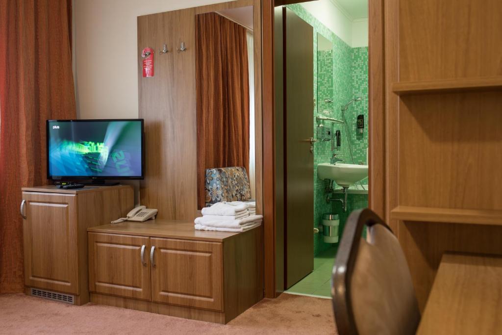 TV a/nebo společenská místnost v ubytování Hotel Slovan
