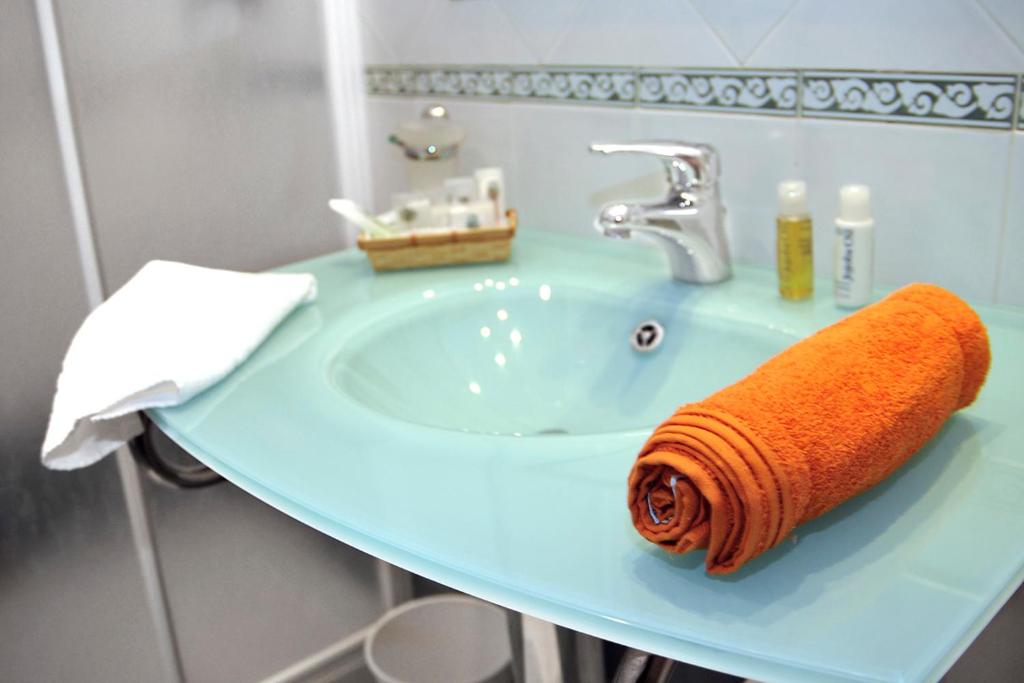 Koupelna v ubytování Hotel Estense
