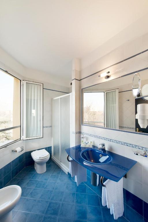 Koupelna v ubytování Hotel Estense