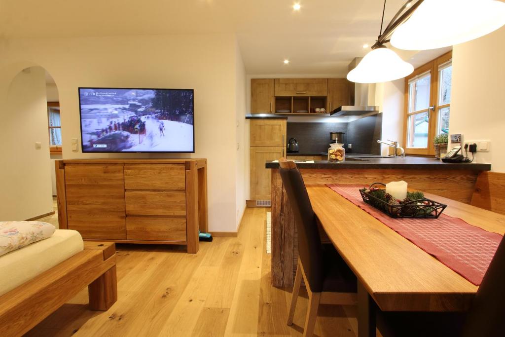 Kuchyň nebo kuchyňský kout v ubytování Ferienwohnung Haus Hörth