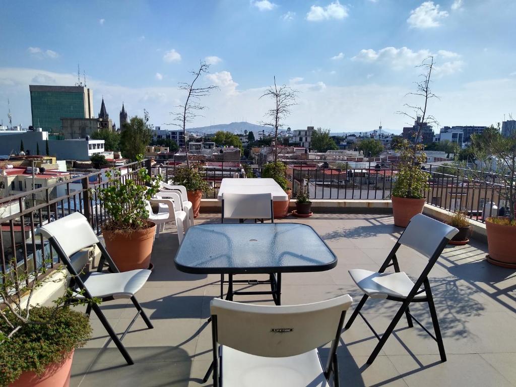Balkón nebo terasa v ubytování Suites Chapultepec