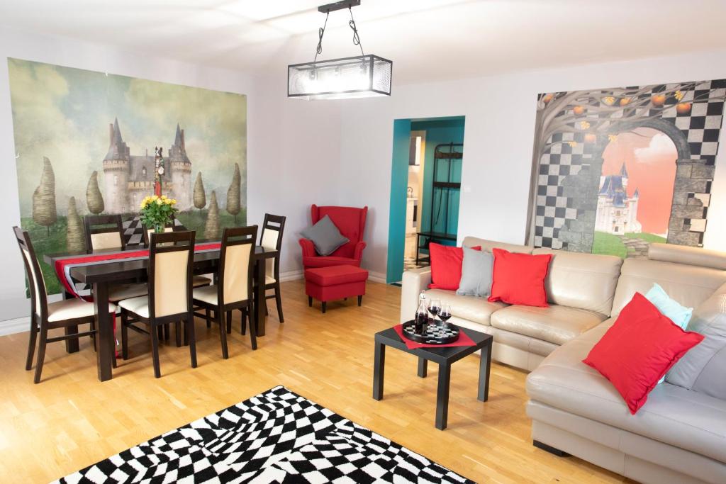 Posedenie v ubytovaní Apartament Biały Królik
