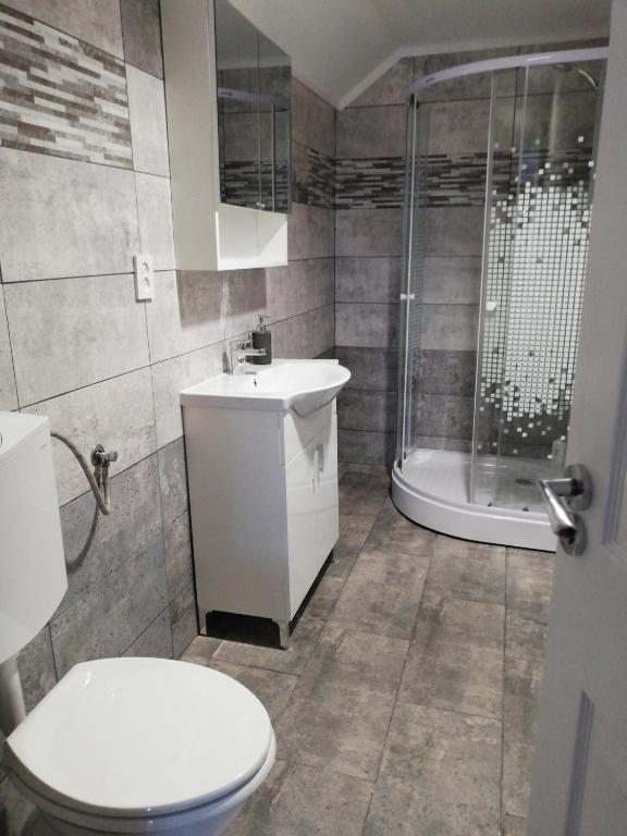 Koupelna v ubytování Hotel Hobby