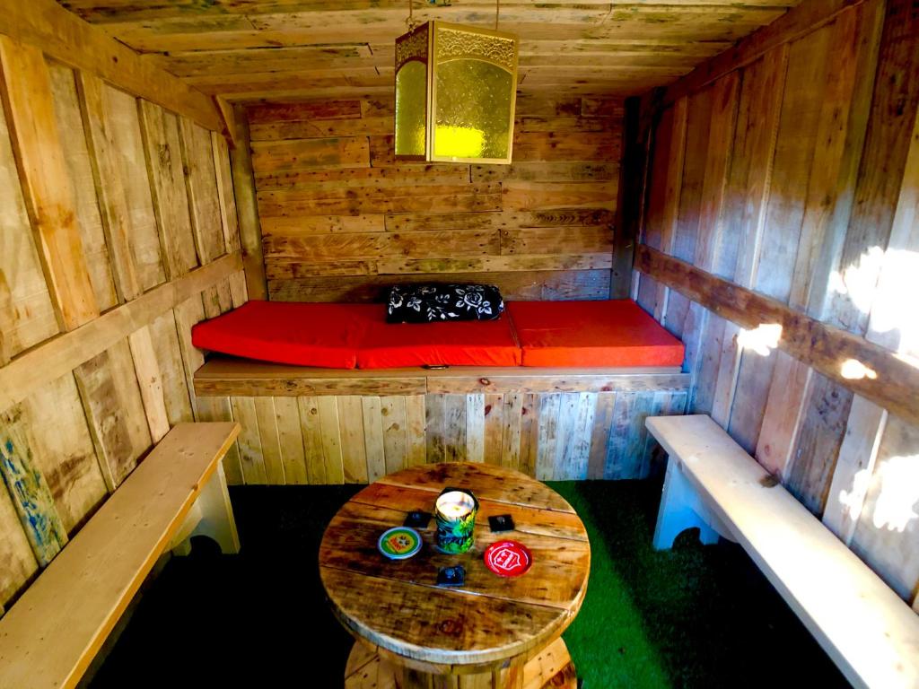 Posezení v ubytování Au chalet d'Isa