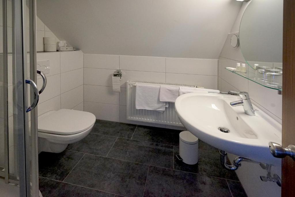 Koupelna v ubytování Hotel Gasthof zum Biber