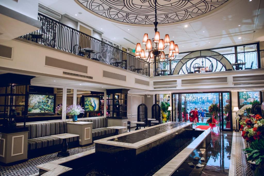 The lobby or reception area at Michi's hotel laocai
