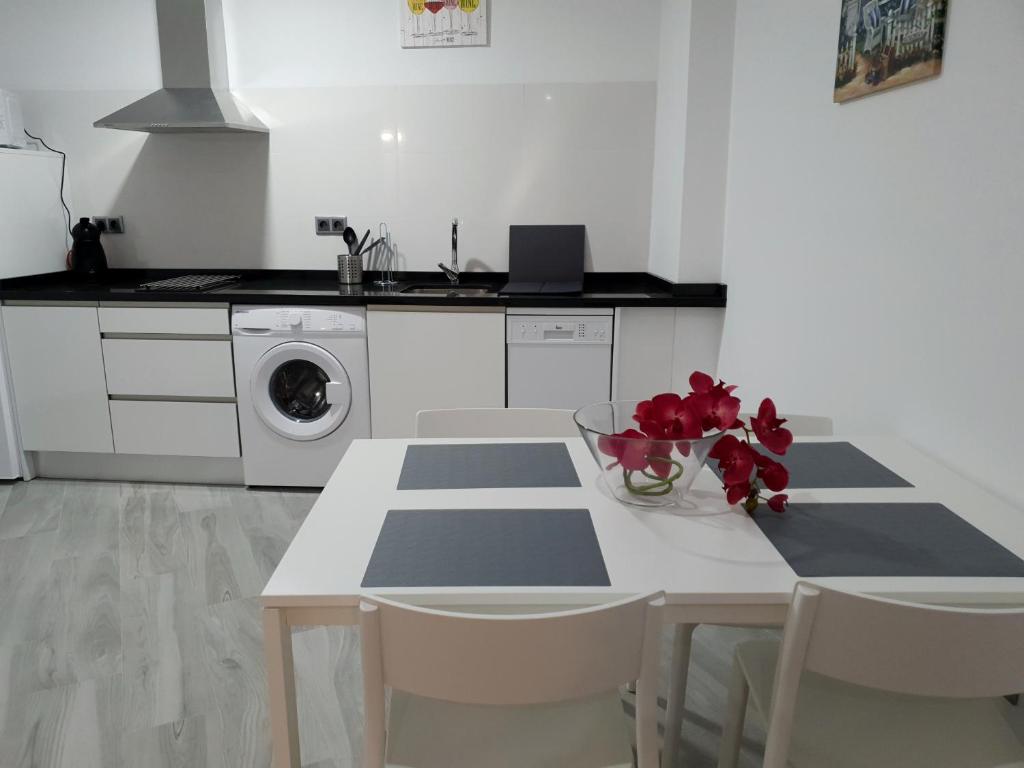 A kitchen or kitchenette at Apartamentos Gran Plaza De Nerja