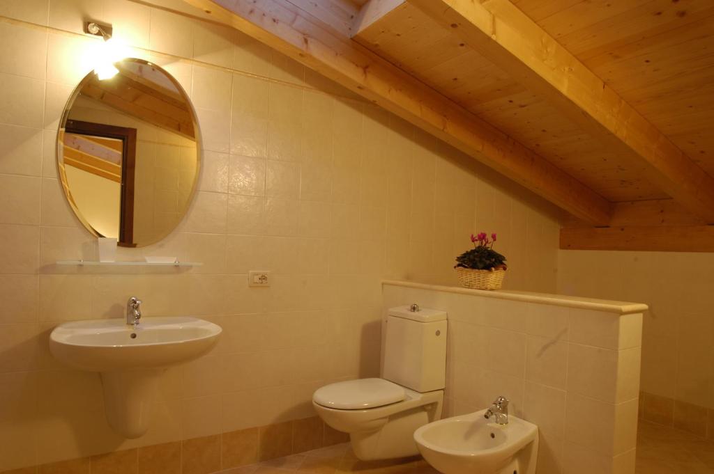 Koupelna v ubytování Casale di Pegol