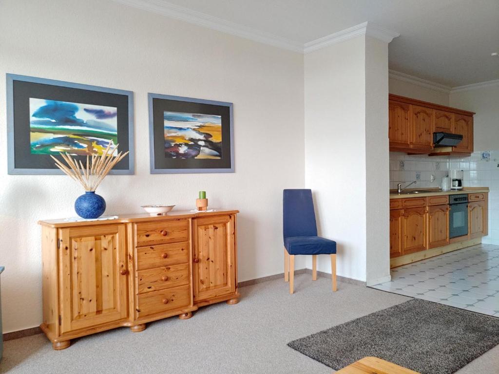 Kuchyň nebo kuchyňský kout v ubytování Ferienwohnung *Hafenblick*