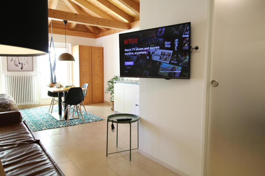 TV a/nebo společenská místnost v ubytování Apartment Haus Lang