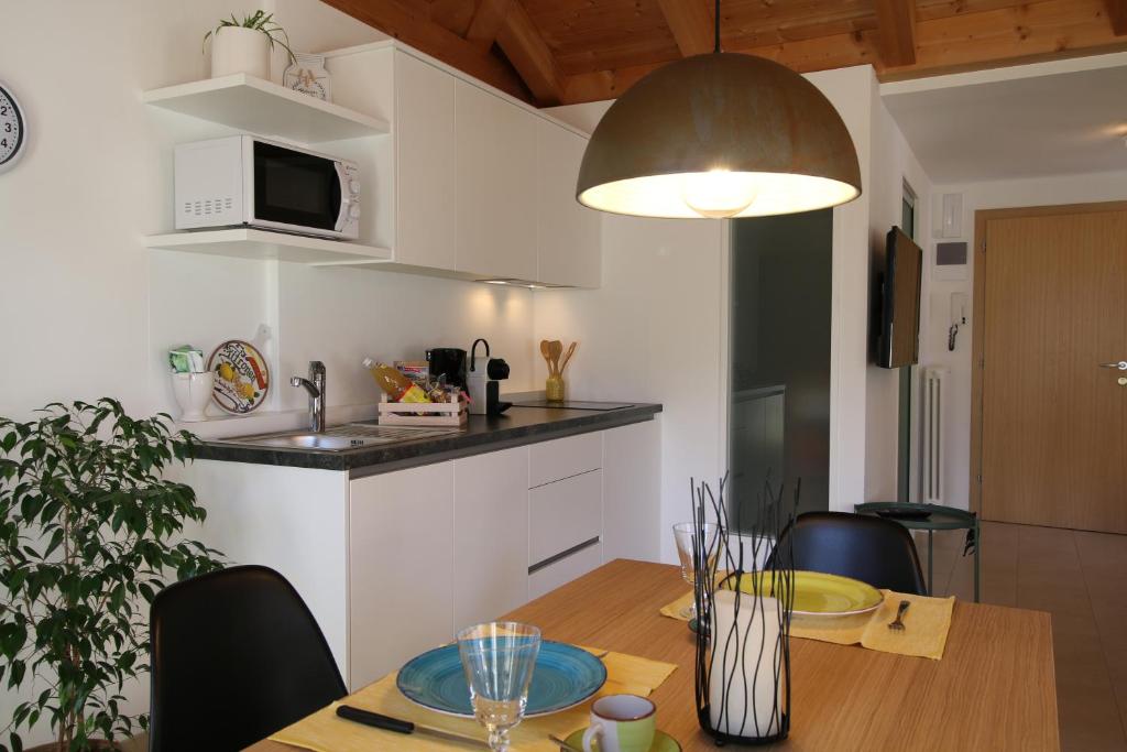 Kuchyň nebo kuchyňský kout v ubytování Apartment Haus Lang