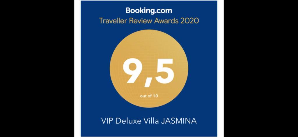 Certyfikat, podpis lub inny dokument wystawiony w obiekcie VIP Deluxe Villa JASMINA